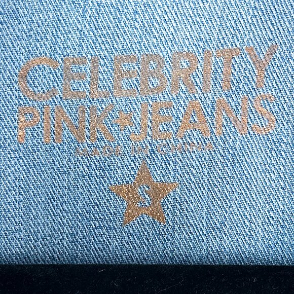 Celebrity Pink Jeans Cropped Denim Jacket Light Wash Distressed Jacket Size S - Picture 7 of 15